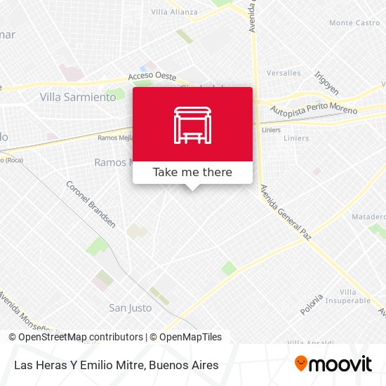 Las Heras Y Emilio Mitre map