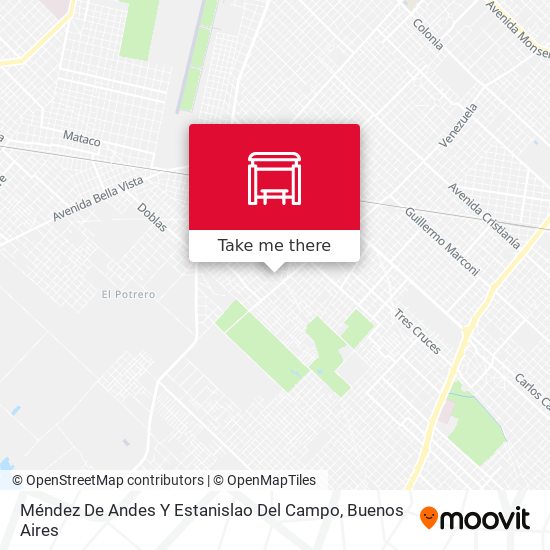 Méndez De Andes Y Estanislao Del Campo map