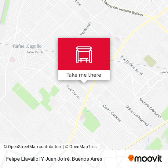 Felipe Llavallol Y Juan Jofré map