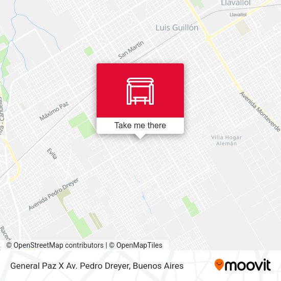 General Paz X Av. Pedro Dreyer map