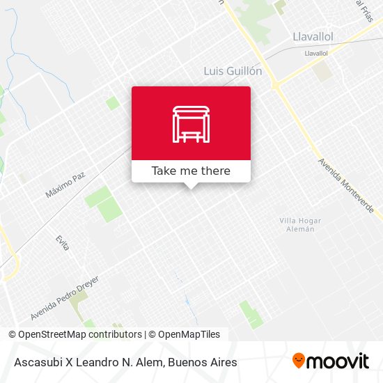 Mapa de Ascasubi X Leandro N. Alem