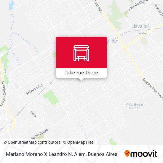 Mariano Moreno X Leandro N. Alem map