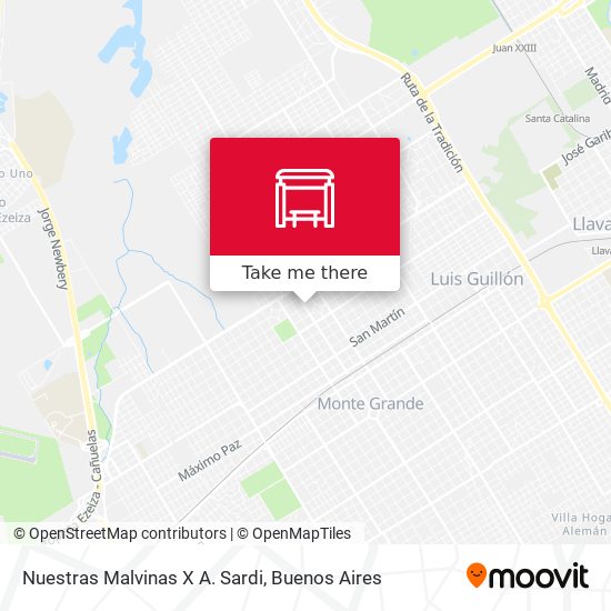 Nuestras Malvinas X A. Sardi map