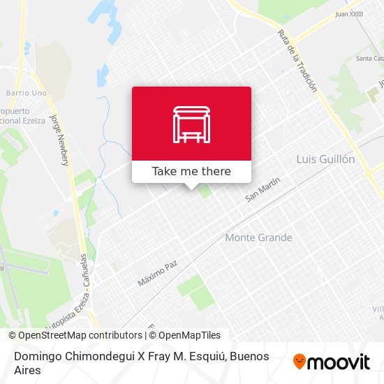 Mapa de Domingo Chimondegui X Fray M. Esquiú