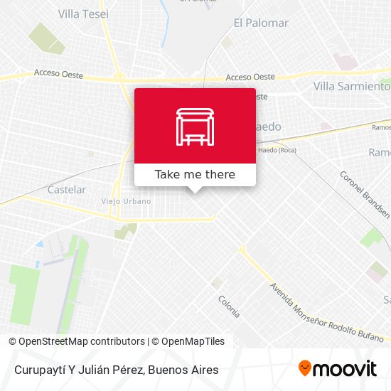 Curupaytí Y Julián Pérez map