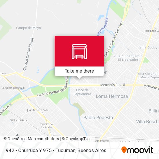 942 - Churruca Y 975 - Tucumán map