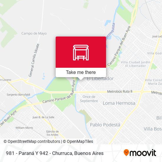 Mapa de 981 - Paraná Y 942 - Churruca