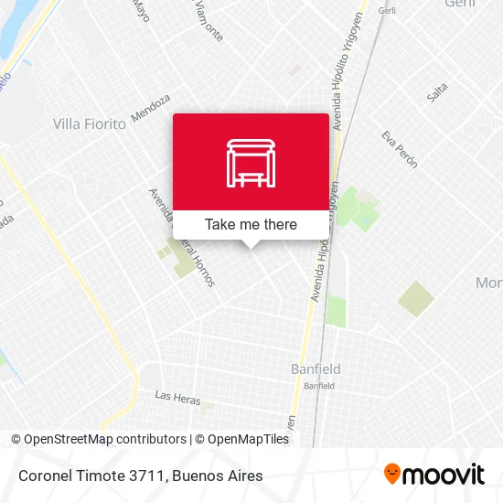 Coronel Timote 3711 map