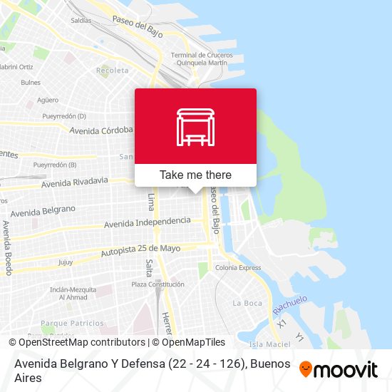 Avenida Belgrano Y Defensa (22 - 24 - 126) map