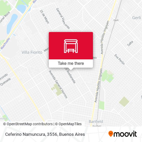Ceferino Namuncura, 3556 map