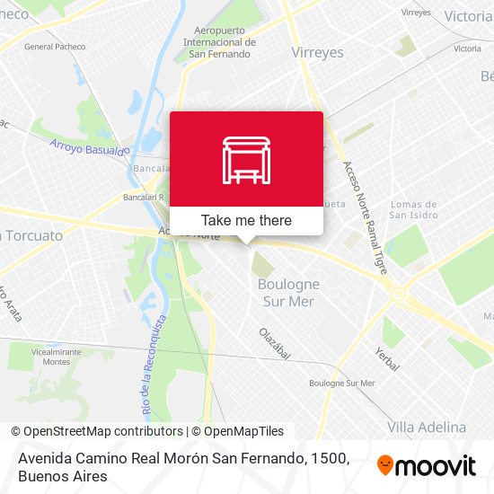 Mapa de Avenida Camino Real Morón San Fernando, 1500