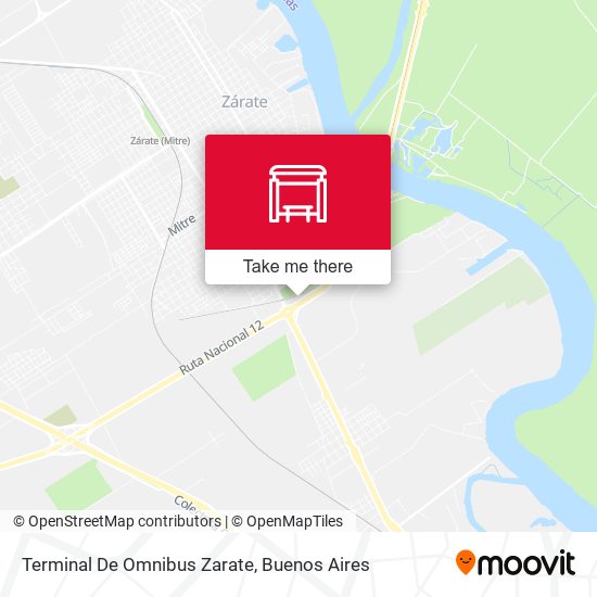 Mapa de Terminal De Omnibus Zarate