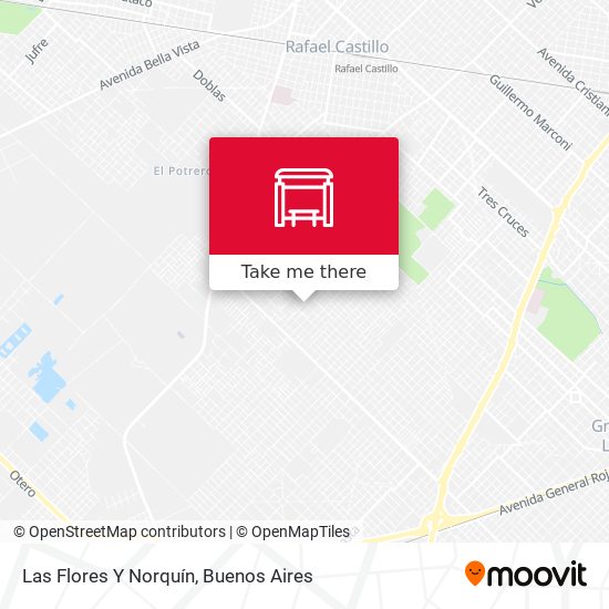 Las Flores Y Norquín map