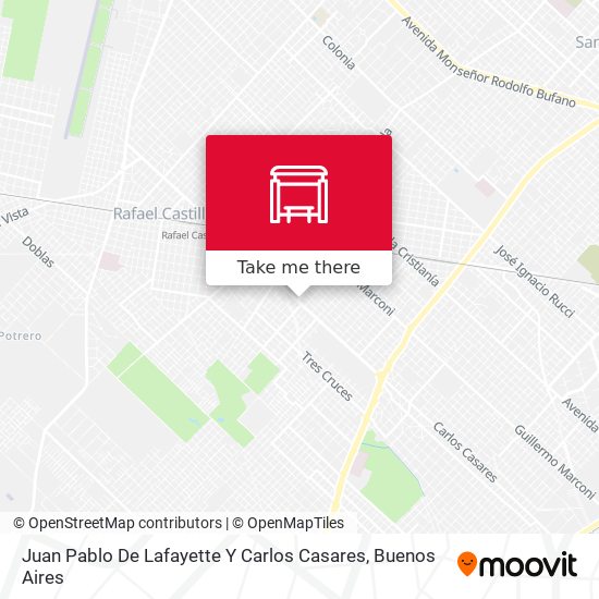 Juan Pablo De Lafayette Y Carlos Casares map