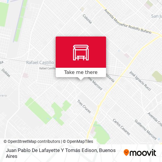Juan Pablo De Lafayette Y Tomás Edison map