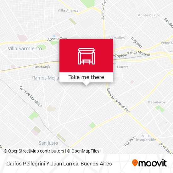 Mapa de Carlos Pellegrini Y Juan Larrea