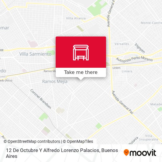 12 De Octubre Y Alfredo Lorenzo Palacios map