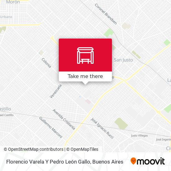 Florencio Varela Y Pedro León Gallo map