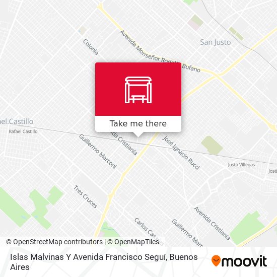 Mapa de Islas Malvinas Y Avenida Francisco Seguí