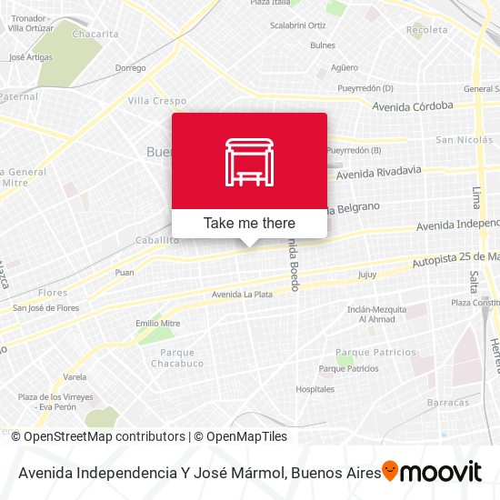 Mapa de Avenida Independencia Y José Mármol