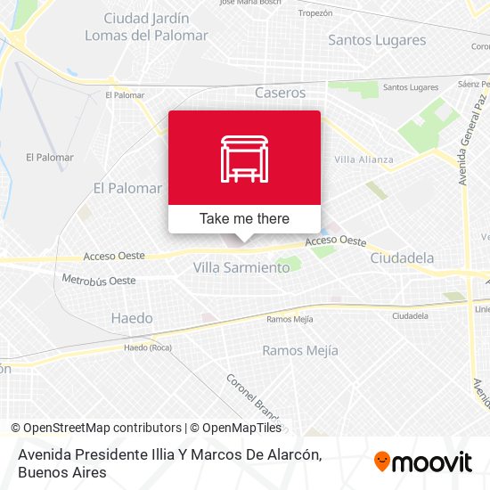 Mapa de Avenida Presidente Illia Y Marcos De Alarcón