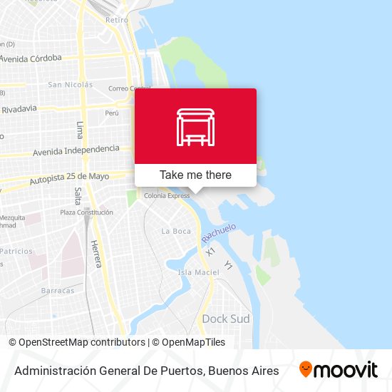 Mapa de Administración General De Puertos
