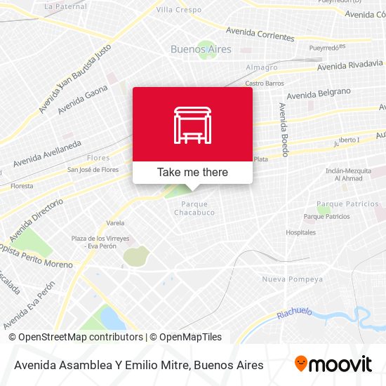 Avenida Asamblea Y Emilio Mitre map