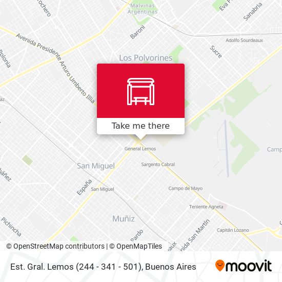 Mapa de Est. Gral. Lemos (244 - 341 - 501)