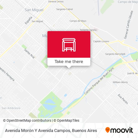 Avenida Morón Y Avenida Campos map