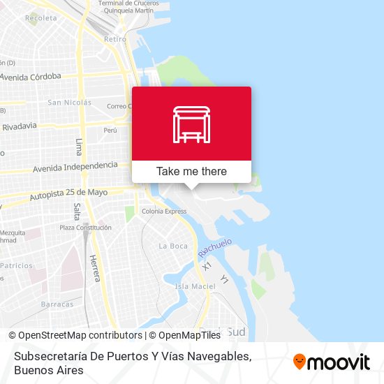 Mapa de Subsecretaría De Puertos Y Vías Navegables