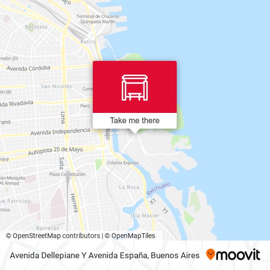 Avenida Dellepiane Y Avenida España map