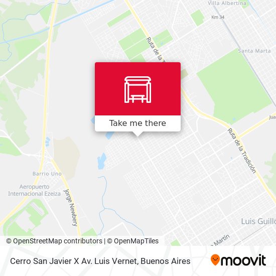 Mapa de Cerro San Javier X Av. Luis Vernet