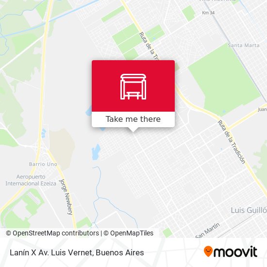 Mapa de Lanín X Av. Luis Vernet