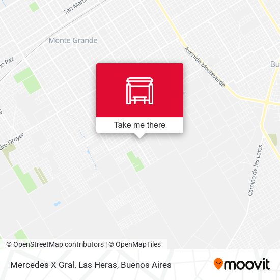 Mercedes X Gral. Las Heras map