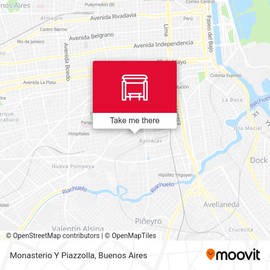 Monasterio Y Piazzolla map