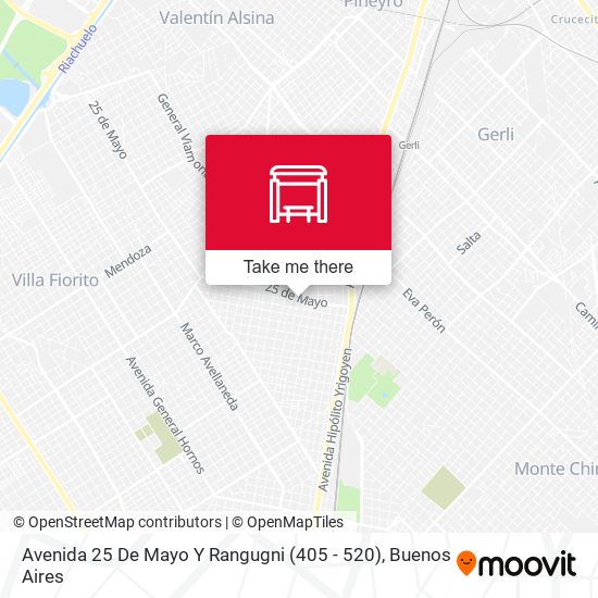 Mapa de Avenida 25 De Mayo Y Rangugni (405 - 520)