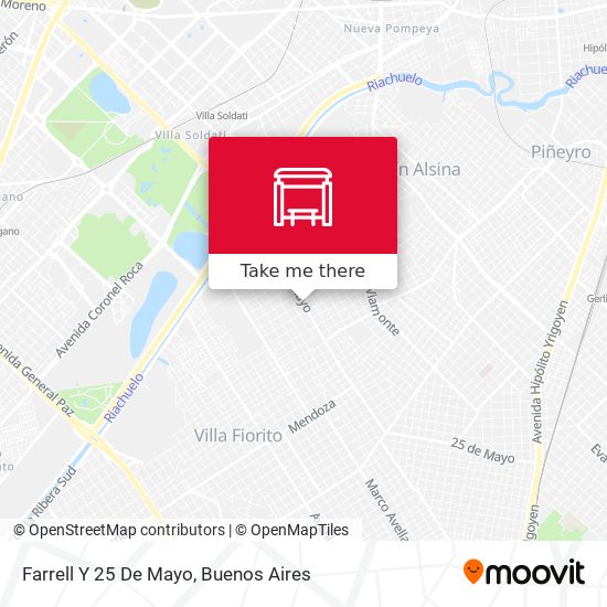 Farrell Y 25 De Mayo map