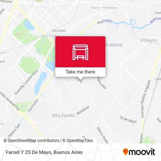 Farrell Y 25 De Mayo map