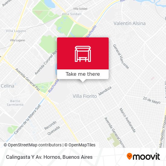 Calingasta Y Av. Hornos map