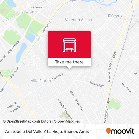 Aristóbulo Del Valle Y La Rioja map