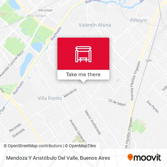 Mapa de Mendoza Y Aristóbulo Del Valle