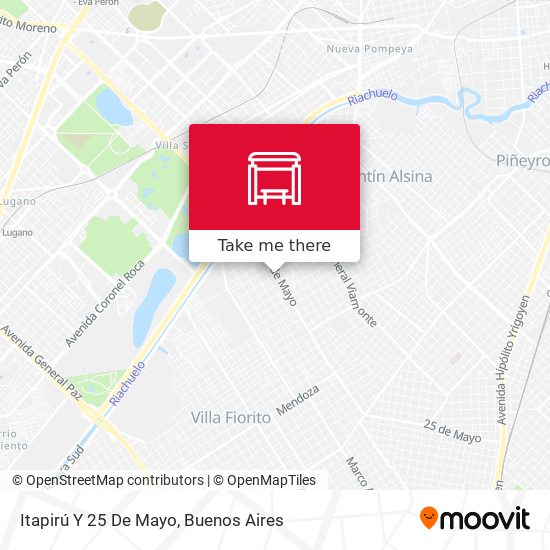 Itapirú Y 25 De Mayo map