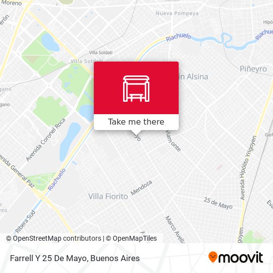 Farrell Y 25 De Mayo map