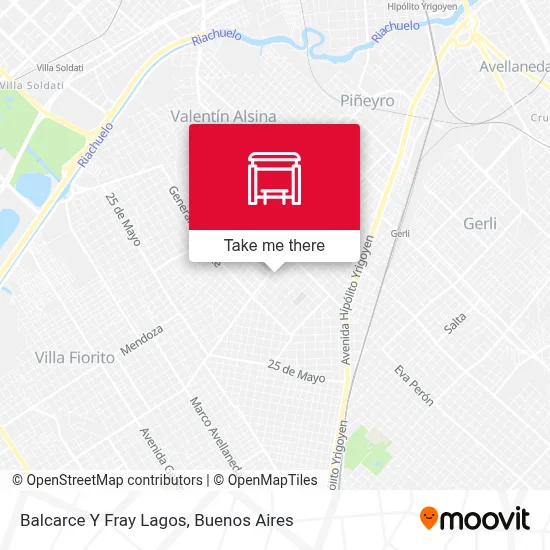 Balcarce Y Fray Lagos map