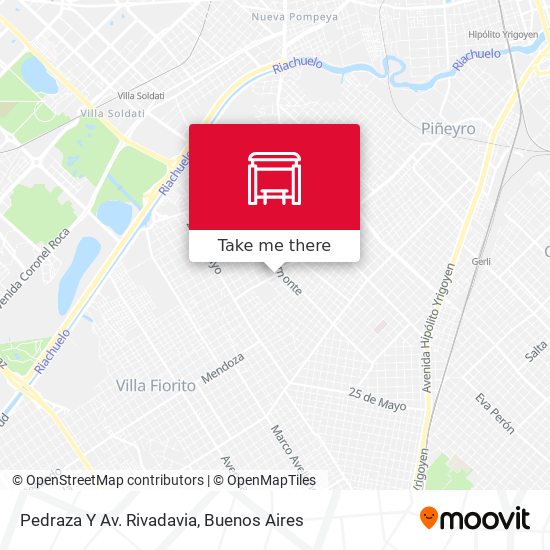 Mapa de Pedraza Y Av. Rivadavia