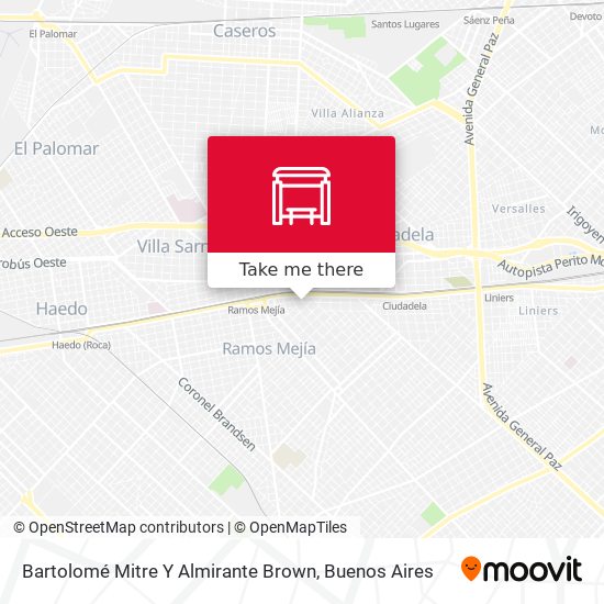 Bartolomé Mitre Y Almirante Brown map