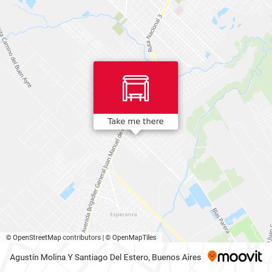 Agustín Molina Y Santiago Del Estero map