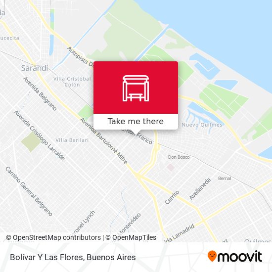 Bolívar Y Las Flores map