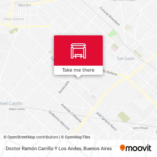Doctor Ramón Carrillo Y Los Andes map