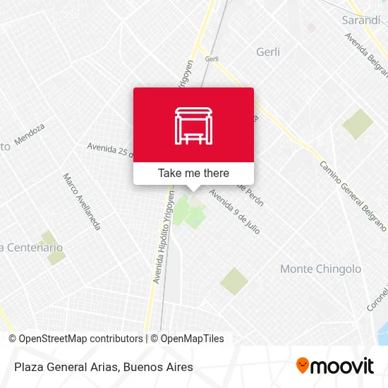 Plaza General Arias map